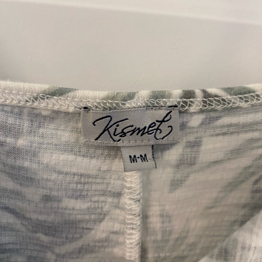Kismet Tropical Monstera Palm Mini Sundress M | Beachy Tie Strap Summer  Resort - Picture 5 of 8